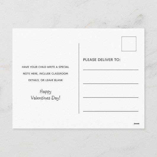 Cute "Lets BEE Friends" Classroom Valentijn Feestdagenkaart (Achterkant)