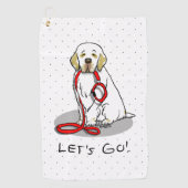 Cute Let's Go! Walk Clumber Spaniel Dog (lemon 1) Golfhanddoek (Voorkant)