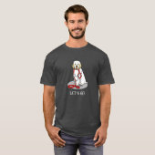 Cute Let's Go! Walk Clumber Spaniel Dog (lemon 1) T-shirt (Voorkant volledig)
