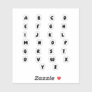 Cute Letter Alfabet Sticker | letter sticker