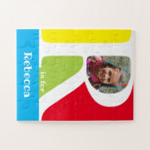 Cute Letter R Kinder Foto en naam Legpuzzel (Horizontaal)