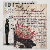 Cute Letter To Husband | Cool Design Gift | Menu (Voorkant / Achterkant)