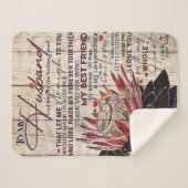 Cute Letter To Husband | Cool Design Gift | Sherpa Deken (Voorkant (horizontaal))