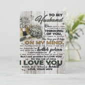 Cute Letter To Husband | Lovely Gift | Father Day Feestdagenkaart (Staand voorkant)