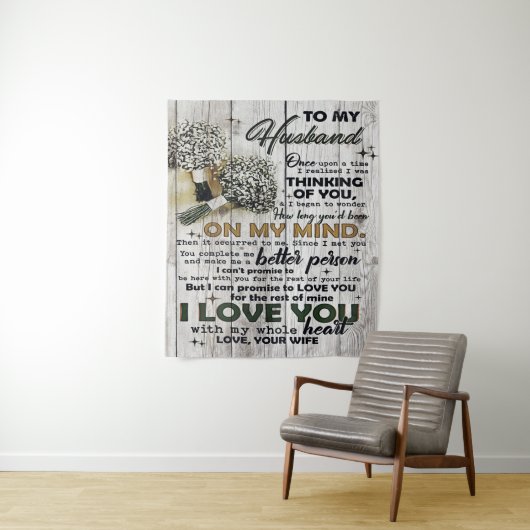 Cute Letter To Husband | Lovely Gift | Father Day Wandkleed (In situ)