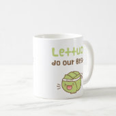 Cute Lettuce doet onze beste vegetable Pun-Humor Koffiemok (Voorkant rechts)