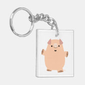 Cute Leuke Cartoon Varken Acrylaat Sleutelhanger (Voorkant Links)