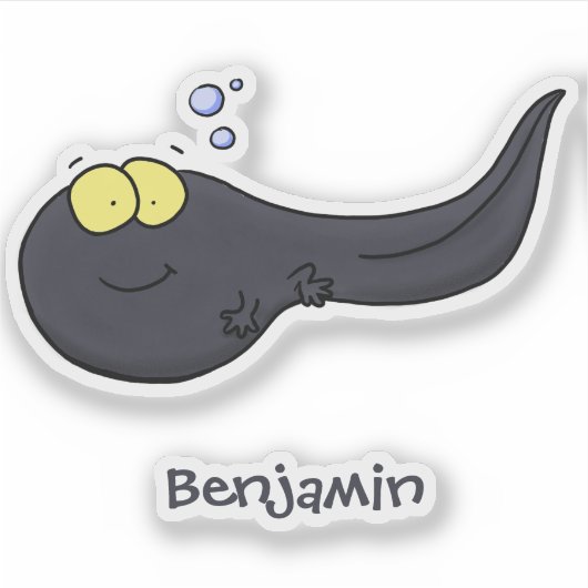 Cute leuke kikkerdril cartoonillustratie sticker (Voorkant)