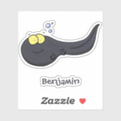 Cute leuke kikkerdril cartoonillustratie sticker (Vel)