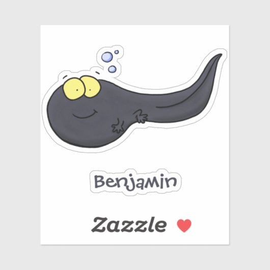 Cute leuke kikkerdril cartoonillustratie sticker (Vel)