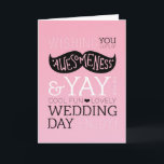 Cute leuke mustache trouwkaart kaart<br><div class="desc">Cute bruiloft briefkaart voor je vrienden trouwdag. Trendy snor-typografische vormgeving. Fun trendy card. Bekijk andere design in onze winkel!</div>