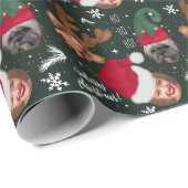 Cute leuke prettige kerstillustratie 3 foto's cadeaupapier (Rol Hoek)