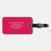 Cute leuke roze flamingo vogels foto aangepast naa bagagelabel (Achterkant horizontaal)