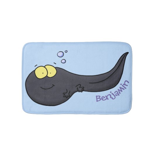 Cute leuke tadpole cartoon illustratie badmat (Voorkant)