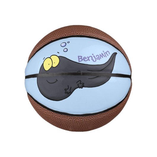 Cute leuke tadpole cartoon illustratie basketbal (Voorkant)