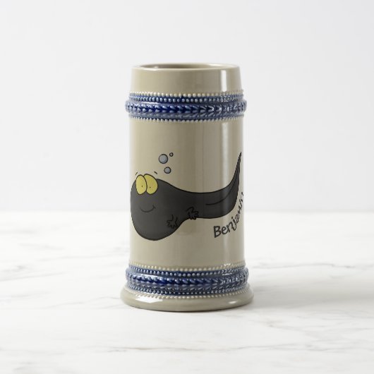 Cute leuke tadpole cartoon illustratie bierpul (Center)