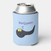 Cute leuke tadpole cartoon illustratie blikjeskoeler (Blikje Achterkant)