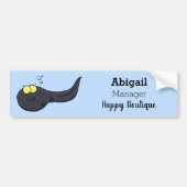 Cute leuke tadpole cartoon illustratie bumpersticker (Voorkant)