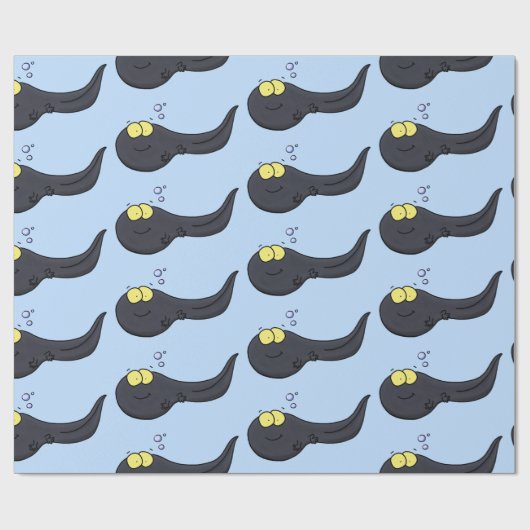 Cute leuke tadpole cartoon illustratie cadeaupapier (Vlak)