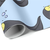 Cute leuke tadpole cartoon illustratie cadeaupapier (Rol Hoek)