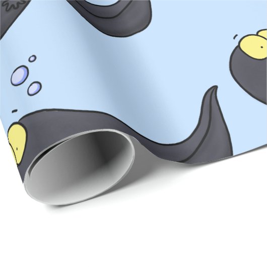 Cute leuke tadpole cartoon illustratie cadeaupapier (Rol Hoek)