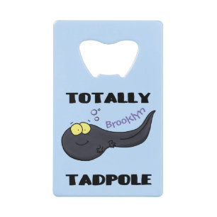 Cute leuke tadpole cartoon illustratie creditkaart flessenopener