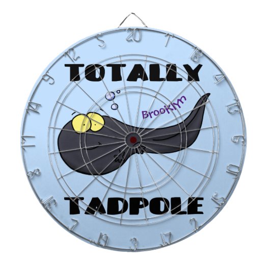 Cute leuke tadpole cartoon illustratie dartbord (Voorkant)