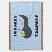 Cute leuke tadpole cartoon illustratie deken (Voorkant Verticaal)