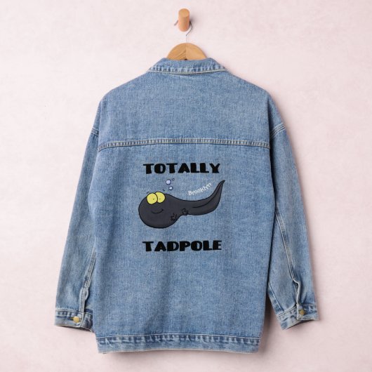 Cute leuke tadpole cartoon illustratie denim jacket (Hangar)