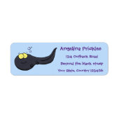 Cute leuke tadpole cartoon illustratie etiket (Voorkant)