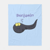 Cute leuke tadpole cartoon illustratie fleece deken (Voorkant)