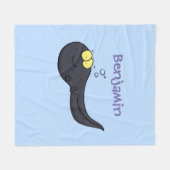 Cute leuke tadpole cartoon illustratie fleece deken (Voorkant (Horizontaal))