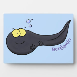Cute leuke tadpole cartoon illustratie fotoplaat