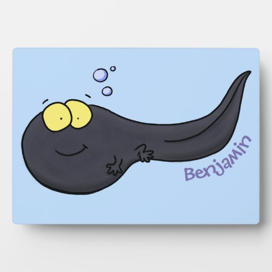 Cute leuke tadpole cartoon illustratie fotoplaat (voorkant)