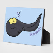 Cute leuke tadpole cartoon illustratie fotoplaat (Zijkant)