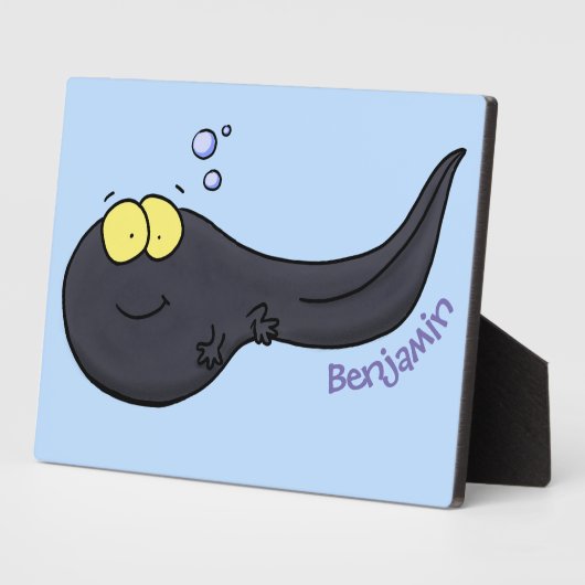 Cute leuke tadpole cartoon illustratie fotoplaat (Zijkant)