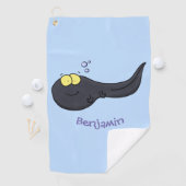 Cute leuke tadpole cartoon illustratie golfhanddoek (Insitu)