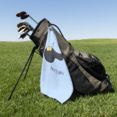 Cute leuke tadpole cartoon illustratie golfhanddoek (Groen)