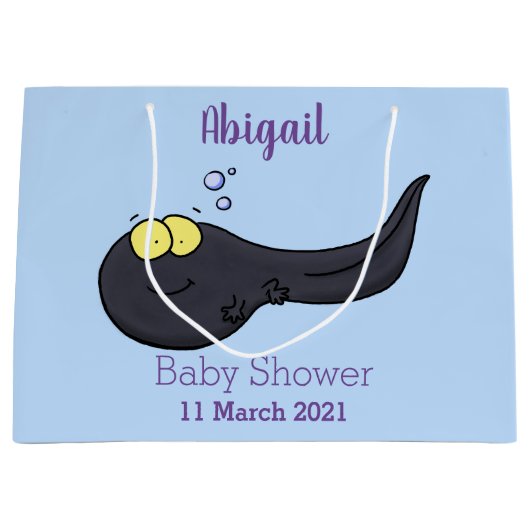 Cute leuke tadpole cartoon illustratie groot cadeauzakje (Voorkant)