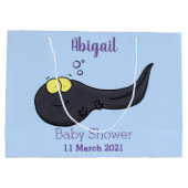 Cute leuke tadpole cartoon illustratie groot cadeauzakje (Achterkant)