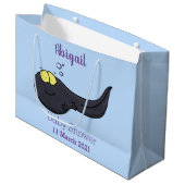 Cute leuke tadpole cartoon illustratie groot cadeauzakje (Voorkant Gekanteld)