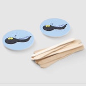 Cute leuke tadpole cartoon illustratie handwaaier (Niet-gemonteerd)
