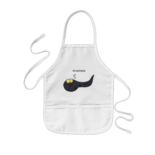 Cute leuke tadpole cartoon illustratie kinder schort (Voorkant)