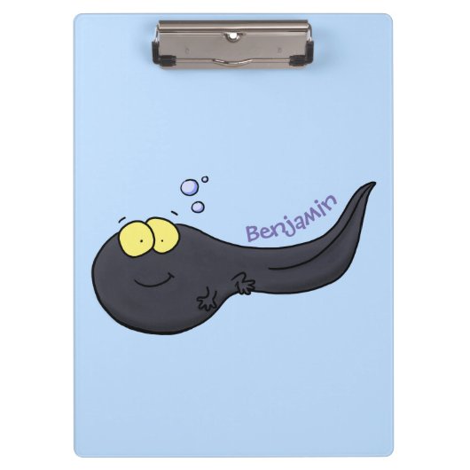 Cute leuke tadpole cartoon illustratie klembord (Voorkant)