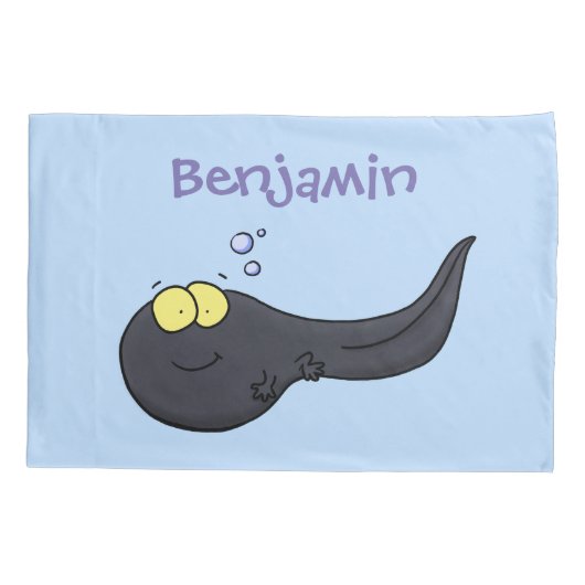 Cute leuke tadpole cartoon illustratie kussensloop (Achterkant)