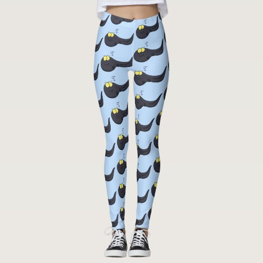 Cute leuke tadpole cartoon illustratie leggings (Voorkant)