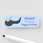 Cute leuke tadpole cartoon illustratie naamplaatje (In situ)