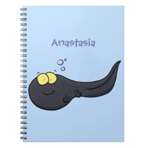 Cute leuke tadpole cartoon illustratie notitieboek