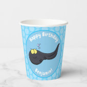 Cute leuke tadpole cartoon illustratie papieren bekers (Achterkant)