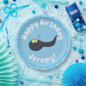 Cute leuke tadpole cartoon illustratie papieren bordje (Feest)